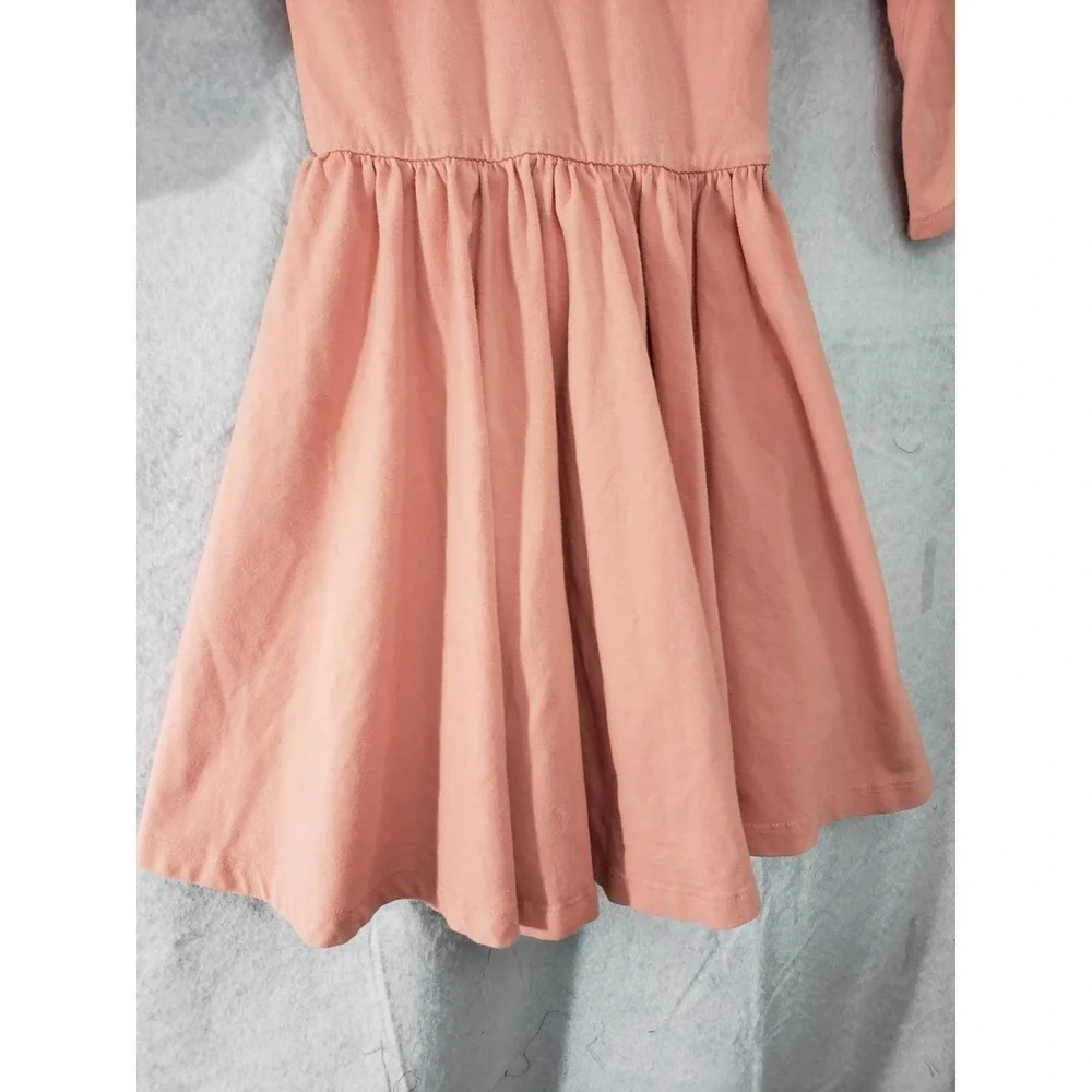 3 items- girls 5 off-white cardi, size 5 salmon dress, 4/5 sweater
